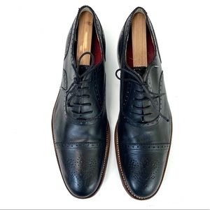 Men’s Grenson Black Leather Oxford Shoes Size 9.5